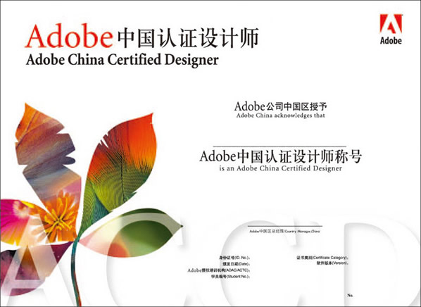 Adobe中国认证设计师（平面专业）